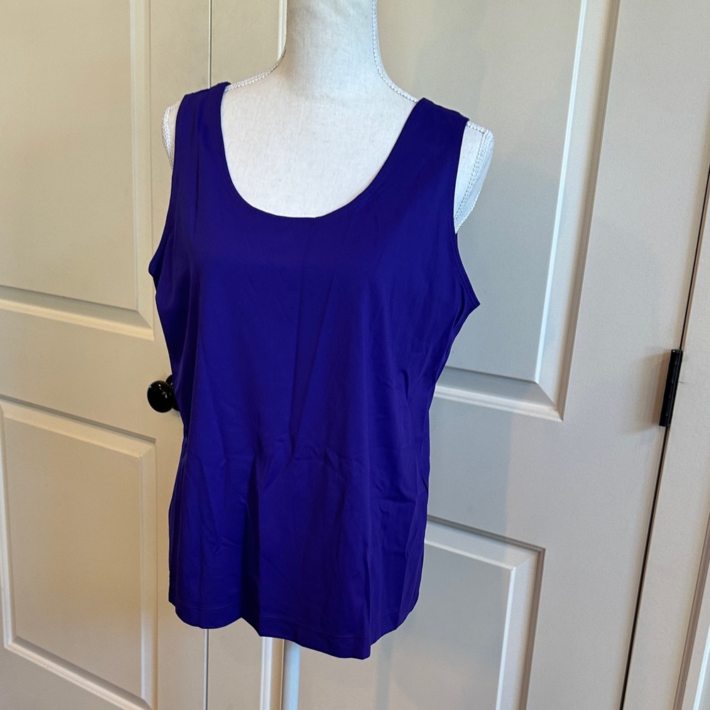 Chico's Sleeveless Scoop Neck Tank Top - Royal Purple